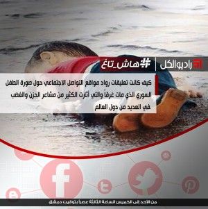 #هاش_تاغ : كيف كانت تعليقات رواد مواقع التواصل الاجتماعي حول صورة الطفل السوري الذي مات غرقاً