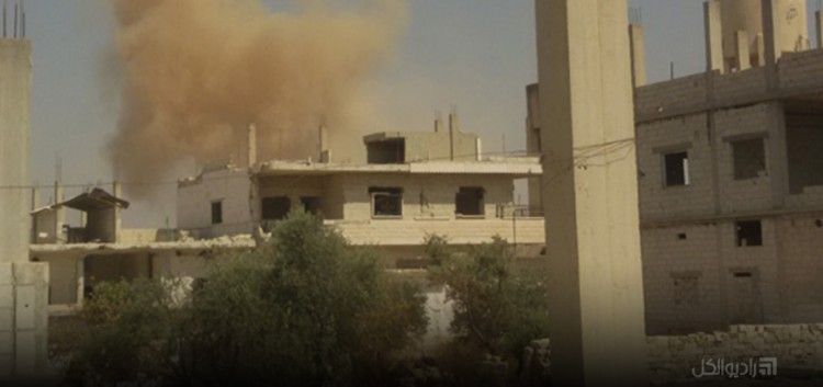 شهيدان وجريح إثر تنفيذ طيران النظام 36 غارة جوية على 21 منطقة في أرياف حماه المحررة يوم الأمس