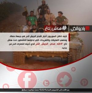 #هاش_تاغ : كيف تناقل السوريون أخبار تقدم الجيش الحر في جبهة حماة،