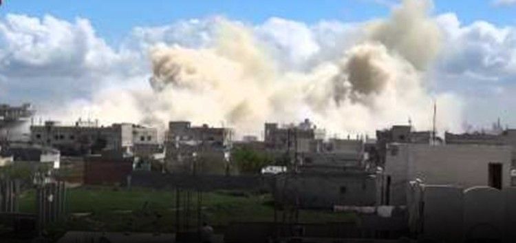 قوات النظام ترتكب مجزرة في بلدة الغنطو بريف حمص الشمالي راح ضحيتها 7 شهداء وعشرات الجرحى