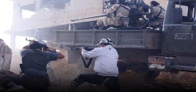 إرتقاء قائد في حركة أحرارالشام الملقب بـ "أبو خليفة" خلال المعارك الدائرة مع قوات النظام في القنيطرة