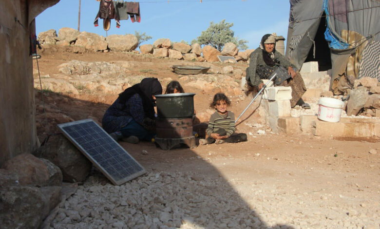 مخيمات النازحين في كفر لوسين شمالي ادلب