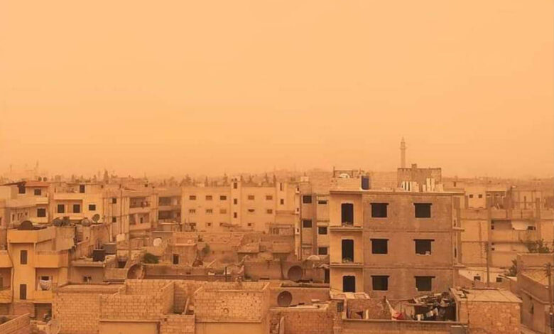 عاصفة غبارية تضرب مناطق شرقي وشمال شرقي سوريا